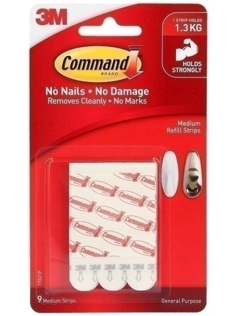 Command  White and Red Adhesive Refill Strips Pack price is for all 18 sets